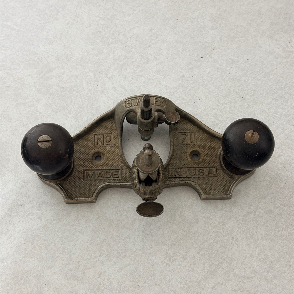 Vintage Stanley No 71 Router Plane Hand Tool Made in USA Woodworking